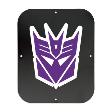 Transformers Decepticons Metal Game Room Sign- 9-3/4" x 7-7/8"